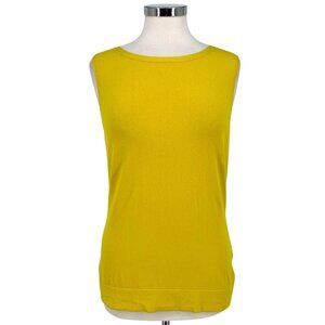 Lafayette 148 Sleeveless Knit Tank Top Yellow Size Medium